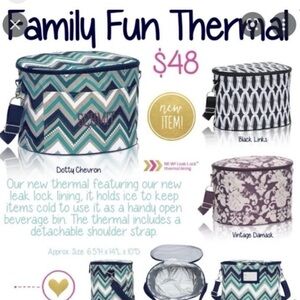 Dotty Chevron family fun thermal pack +2 oh snap bins and 1 oh snap pocket